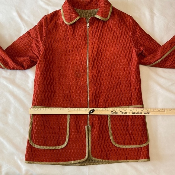 Tan/Orange‎ Quilted Reversible Jacket-No Brand-Heavy-NoTags-Small-Medium - Picture 6 of 10